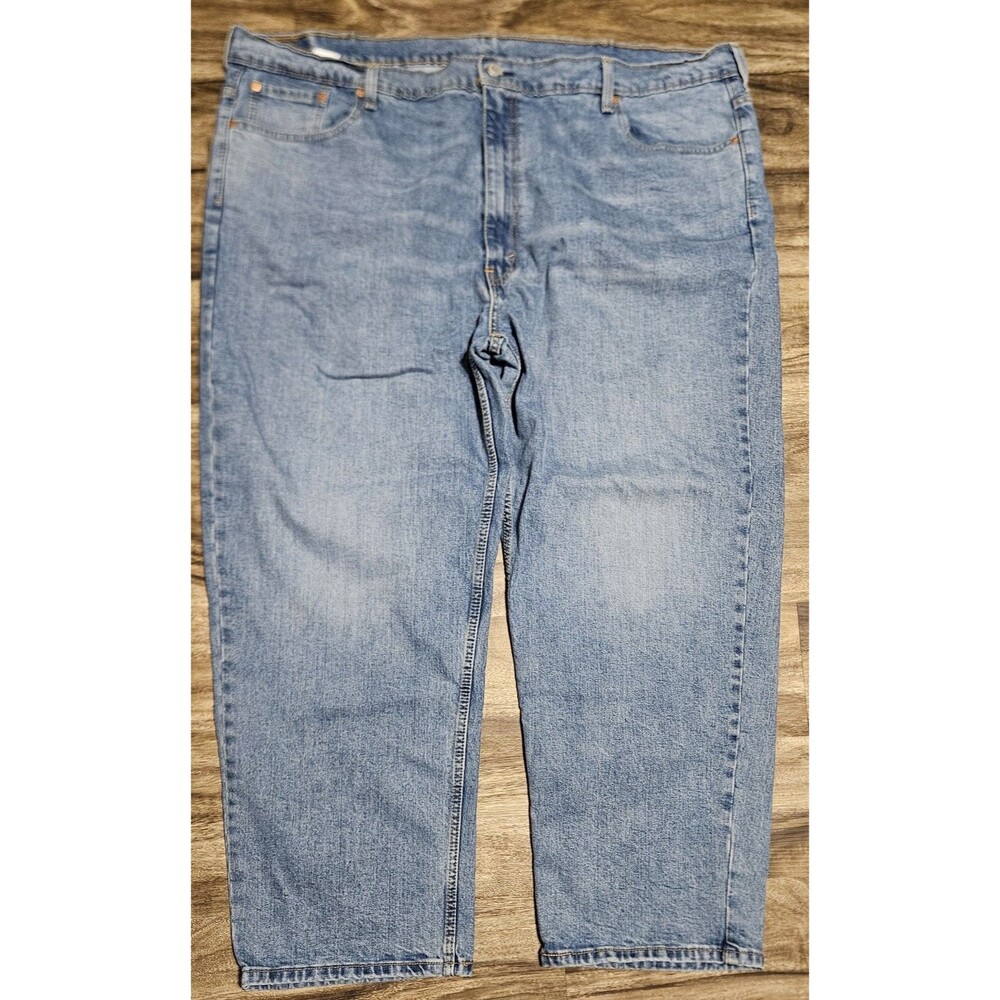 Levi's 550 Men's 50x30 49x28 Actual Blue Jeans Straight Leg